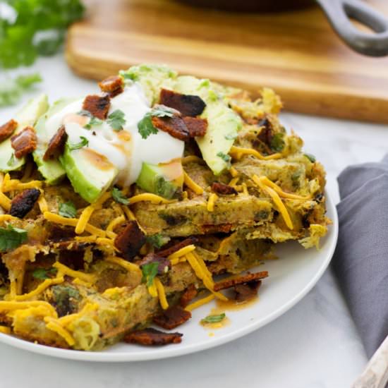 Vegan Loaded Hash Brown Waffles