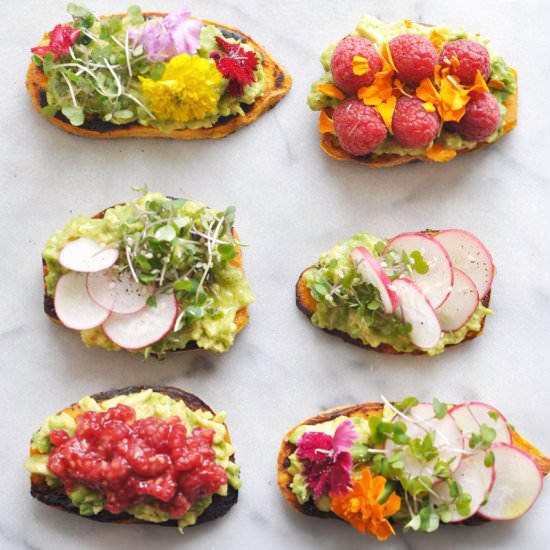 Sweet Potato Avocado Toasts