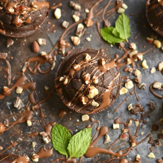 Nutty Mint Chocolate Muffins