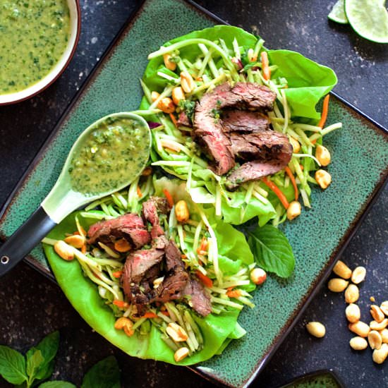 Thai Beef Lettuce Wraps