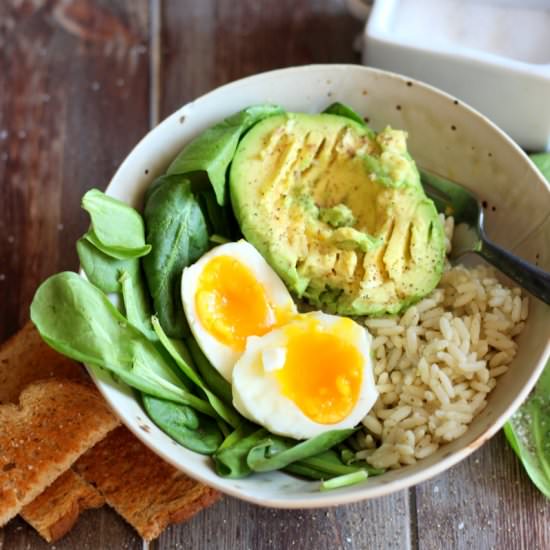 Healthy Avocado and Egg Lunch Bowl
