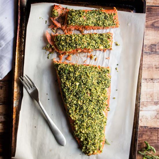 Walnut & Herb Crusted Salmon
