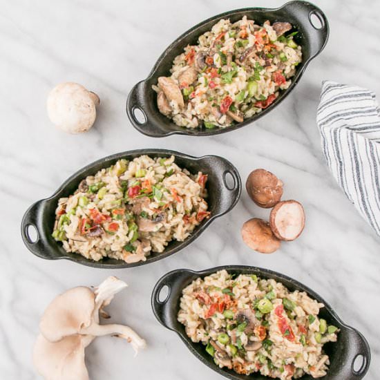 Mushroom and Asparagus Risotto