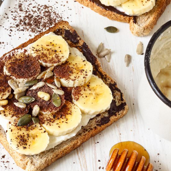 ricotta chocolate banana toast