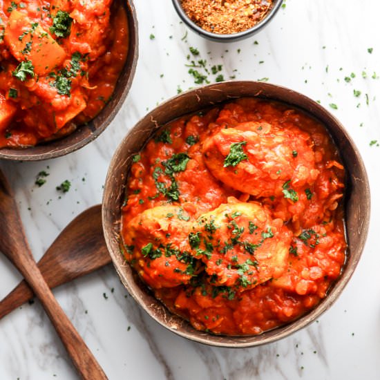 Moroccan Chicken & Lentils