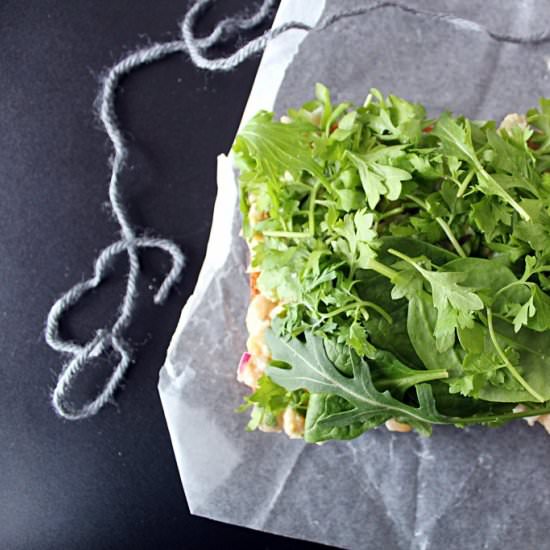 Spicy Dilly Chickpea Salad Sandwich