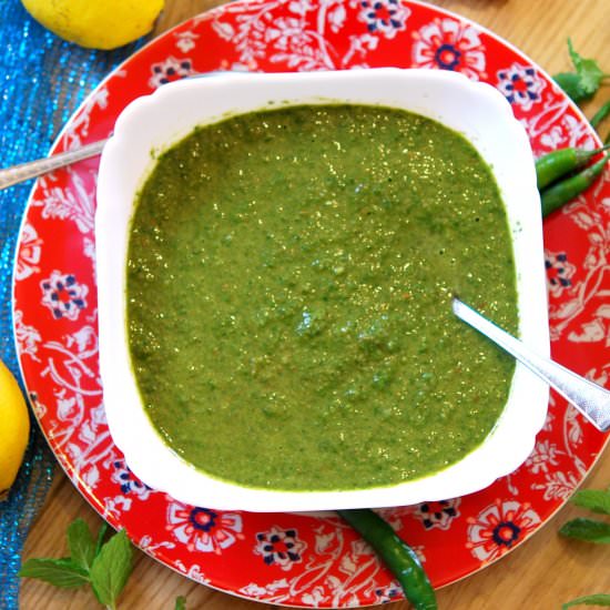 Mint Coriander Green Chutney Recipe