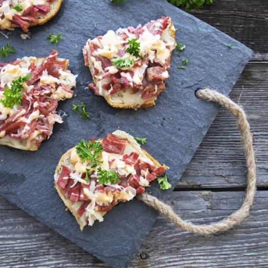 Open-Faced Reuben’s