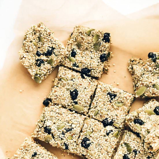 Blueberry Quinoa Snack Bars