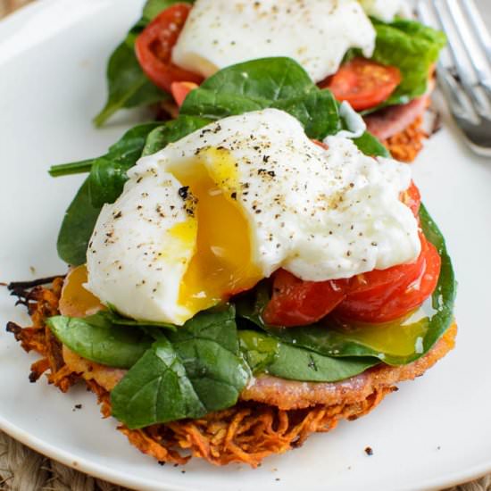 Sweet Potato Hash Brown Stacks