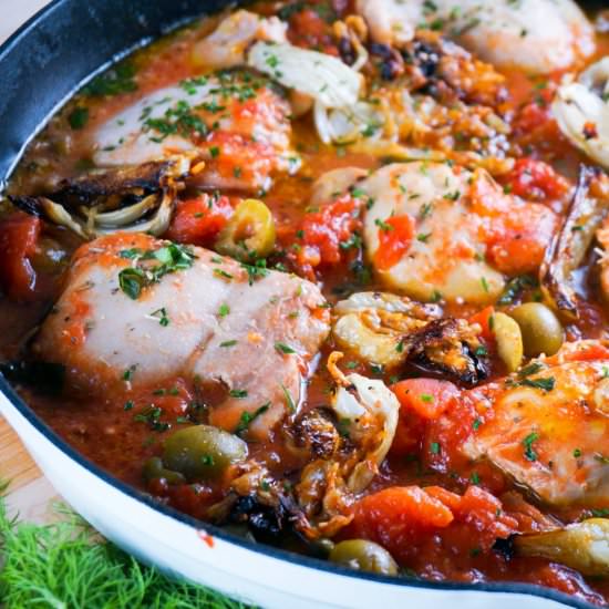 fennel chicken puttanesca