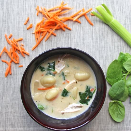 Dairy-Free Chicken & Gnocchi Soup