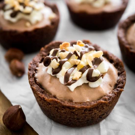 Nutella Mousse Cookie Cups