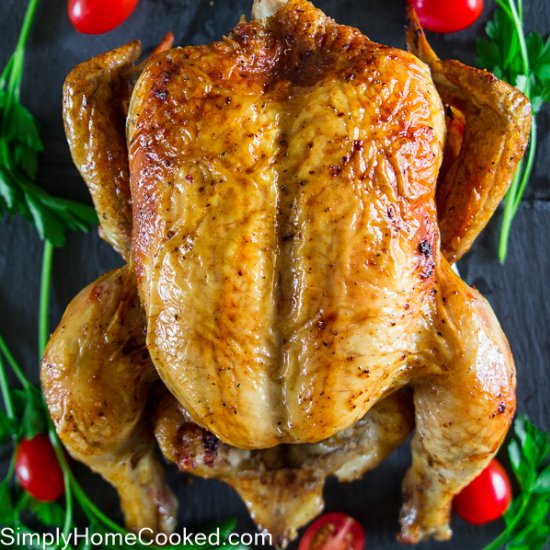 Vertically Roasted Chicken
