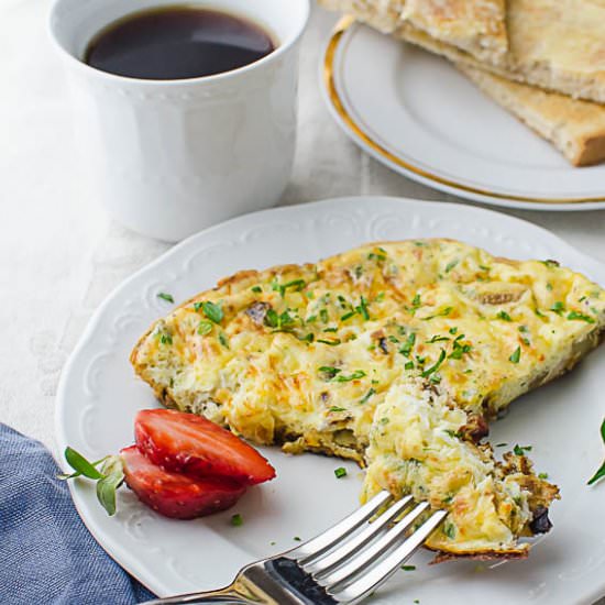 Pan Crisped Potato Bacon Frittata