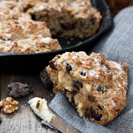 Fig Walnut Soda Bread Honey Butter