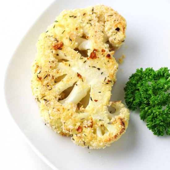 Parmesan Crusted Cauliflower Steaks