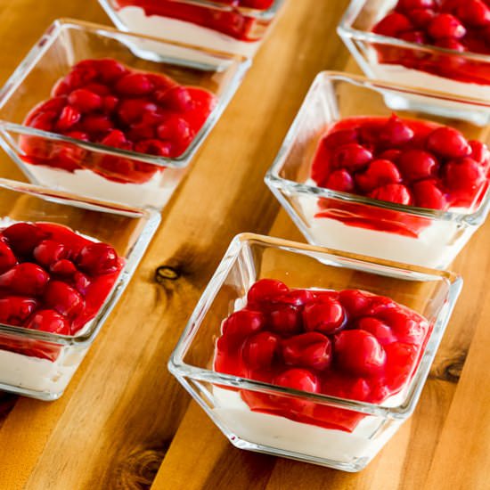 Low-Carb No Bake Cherry Cheesecake