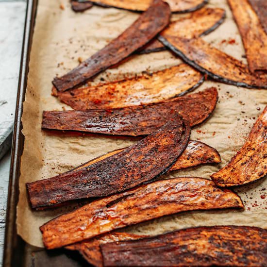 Crispy Eggplant “Bacon”