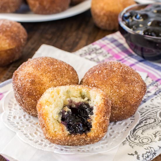 Blueberry Jelly Donut Holes