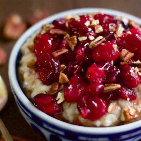 Maple Roasted Cranberry Oatmeal
