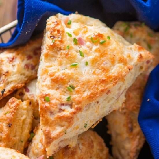 Easy Ham and Cheese Scones