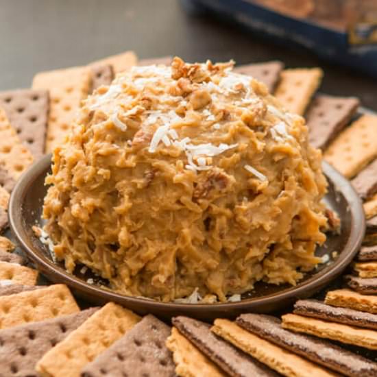 German Chocolate Cake Cheese Ball