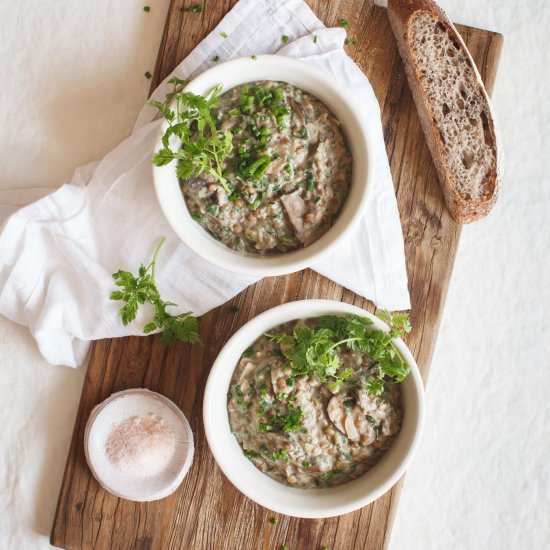 Cozy Creamy Mushroom & Lentil Stew