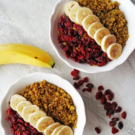 Golden Milk Quinoa Bowl