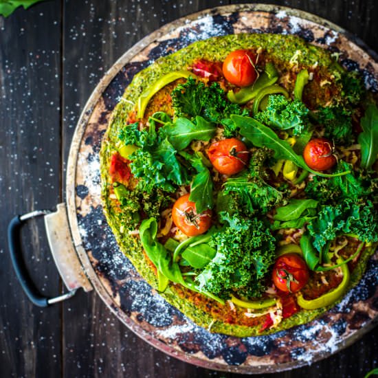Green Goddess Broccoli Crust Pizza