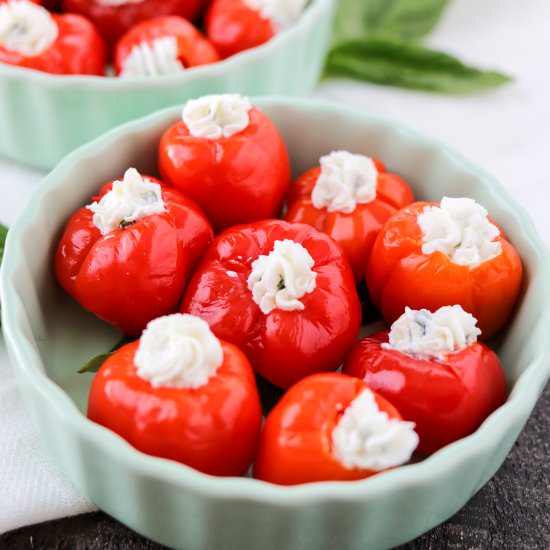 Goat Cheese Stuffed Sweet Peppers