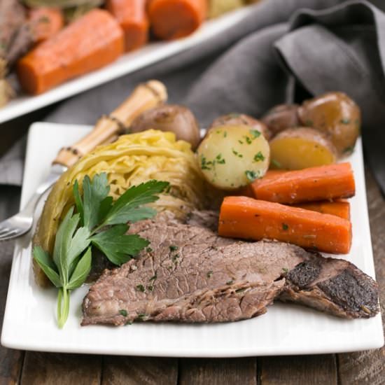 Irish Braised Corned Beef & Cabbage