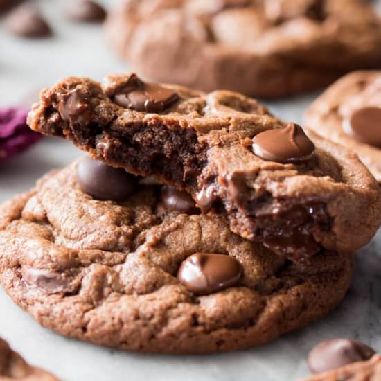 Double Chocolate Chip Cookies