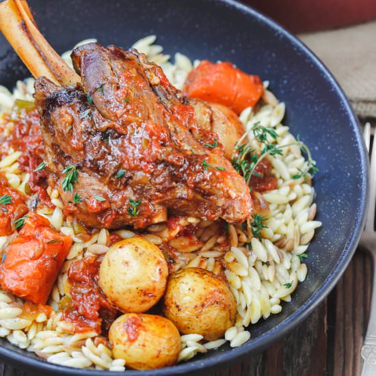 Mediterranean Braised Lamb Shanks