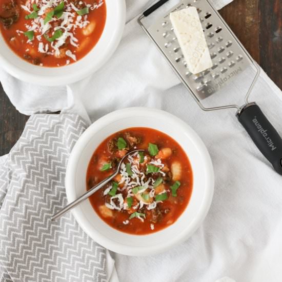 Turkey Meatball and Gnocchi Soup
