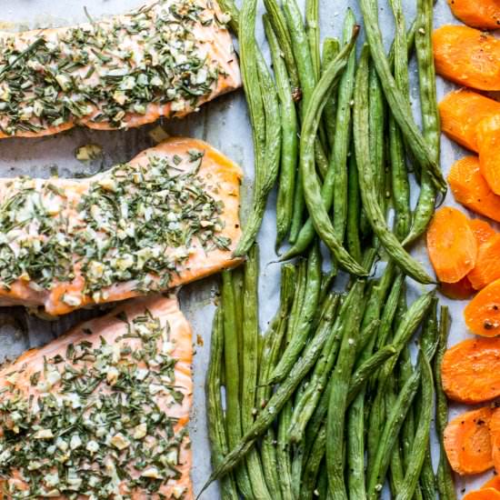 Rosemary Garlic Sheet Pan Salmon