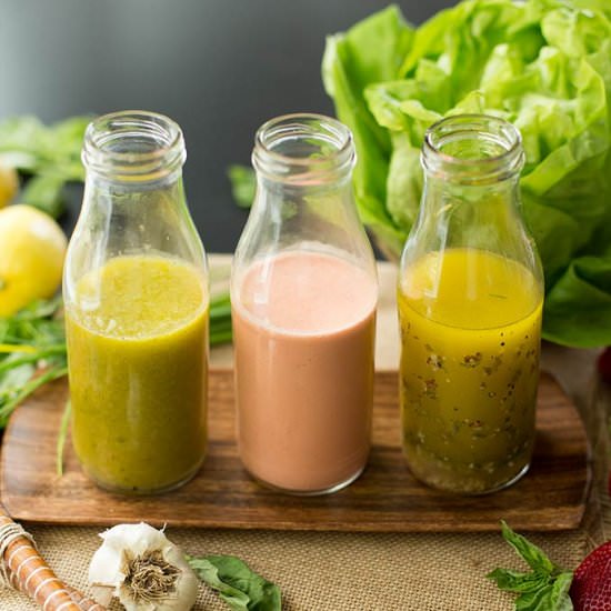 Three Spring Salad Dressings