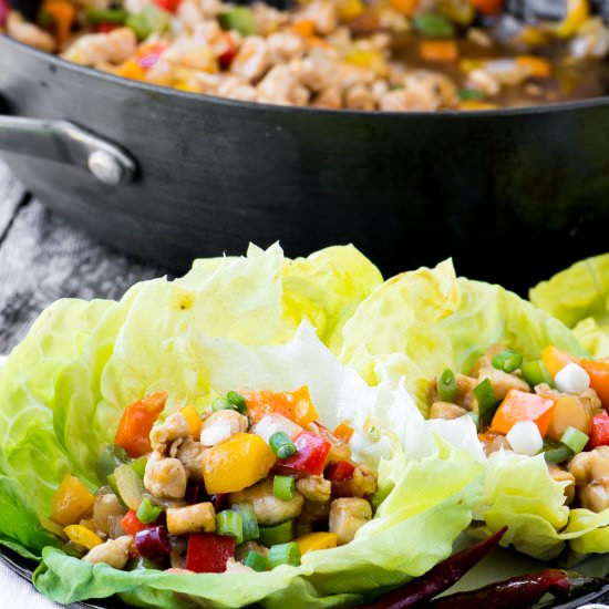 Firecracker Chicken Lettuce Wraps