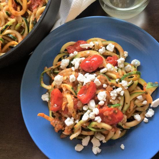 Zoodle w/ Roasted Red Pepper Sauce