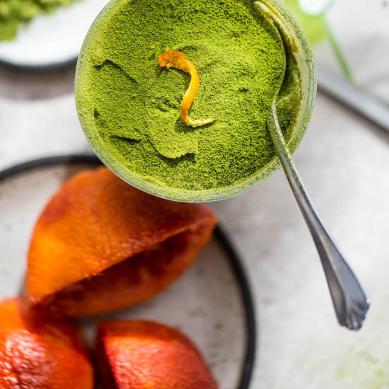 Matcha & Blood Orange Tiramisu Cups