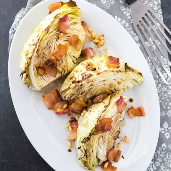 Roasted Cabbage with Bacon