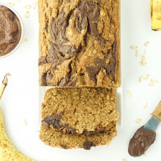 Healthy Nutella Swirl Banana Bread