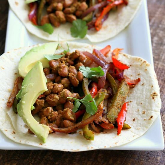Pinto Bean cilantro chile tacos