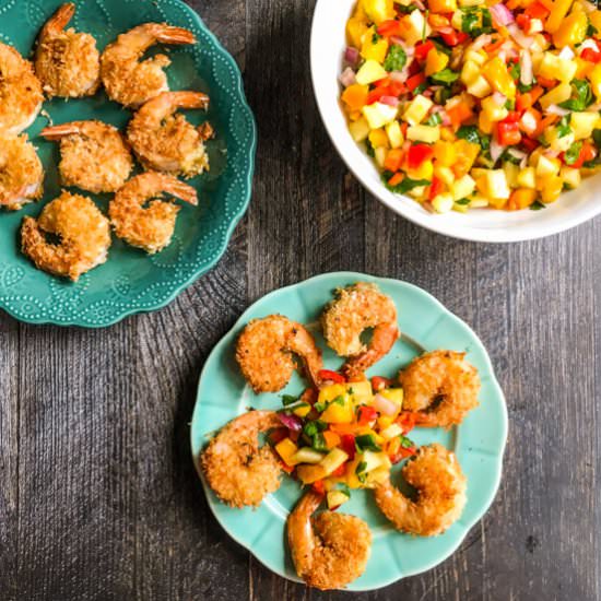 Paleo Coconut Shrimp & Fruit Salsa