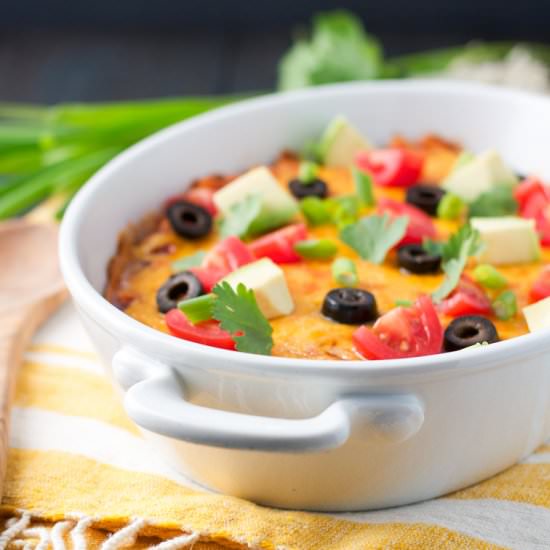 Healthy Chicken Quesadilla Bake