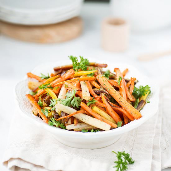 Sautéed Rainbow Carrots (Paleo)