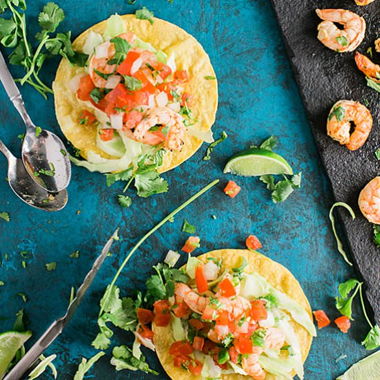 Cilantro Lime Grilled Shrimp Tacos
