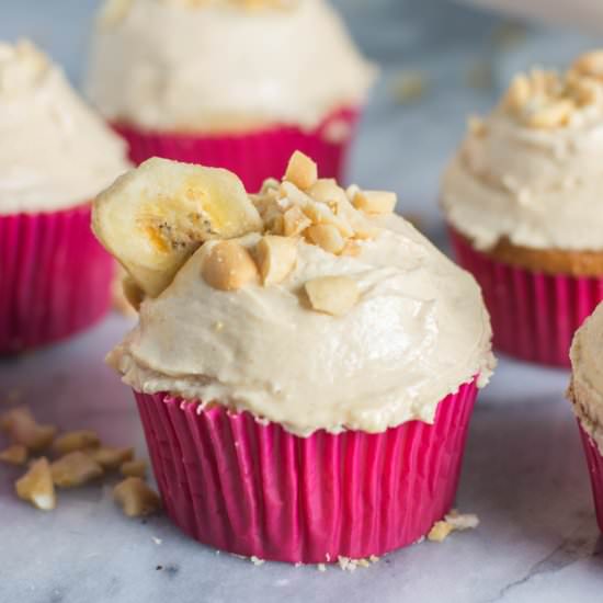 Peanut Butter and Banana Cupcakes