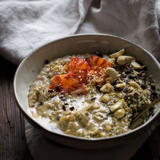 Tahini, Seed & Citrus Porridge