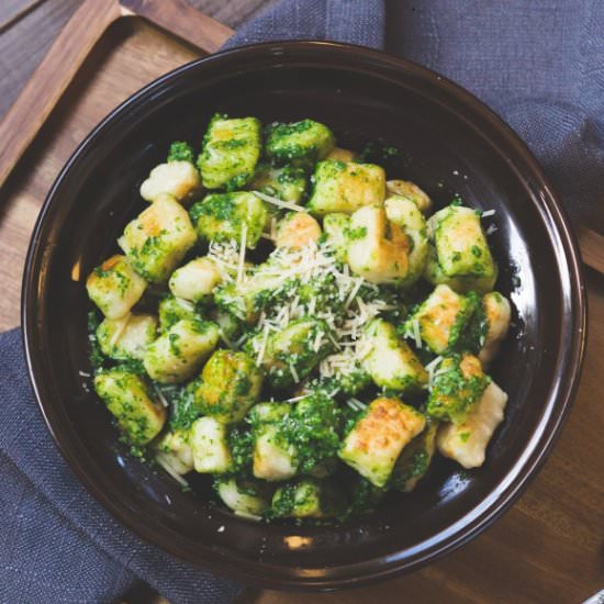 Crispy Kabocha Gnocchi with Walnut